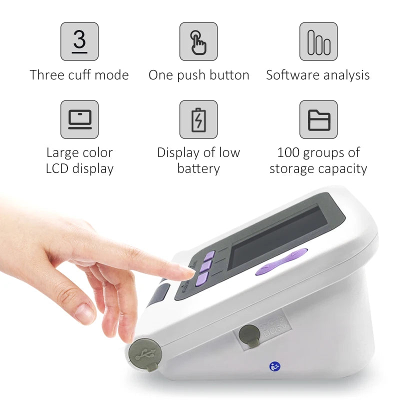 CONTEC08A Electronic Sphygmomanometer, Digital Blood Pressure Monitor, 