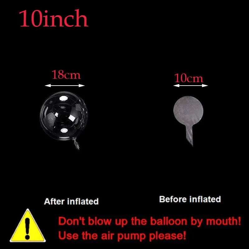 12/18/20/24/36 Inch Transparent Inflatable Bobo Balloon Supplies 