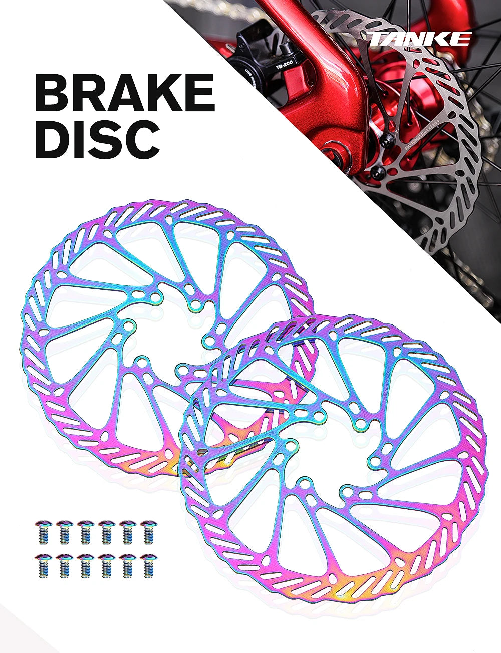 TANKE-freno de disco para bicicleta de montaña, rotores con pernos, freno hidr?