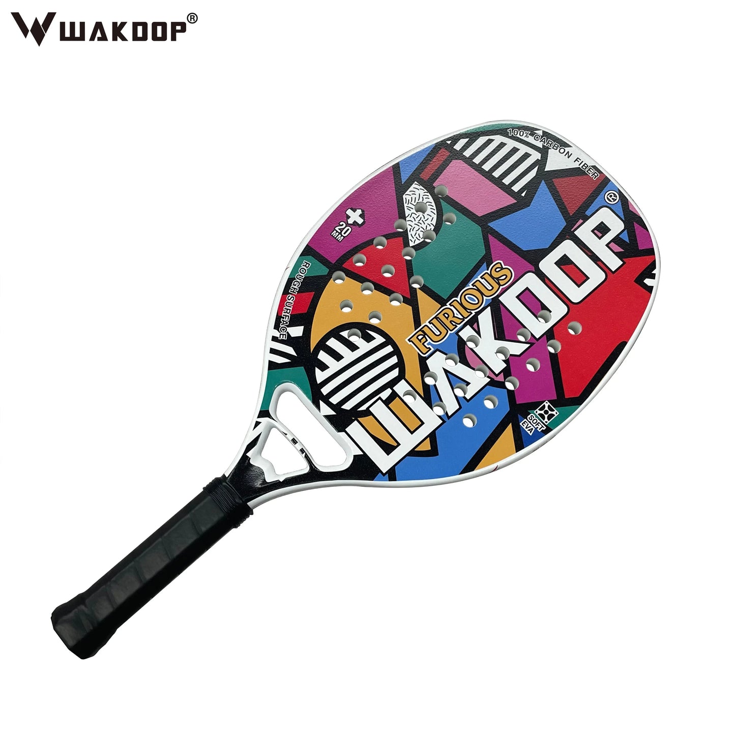 Professional Carbon Beach Tennis Racket Rough Face Tennis Racquet 