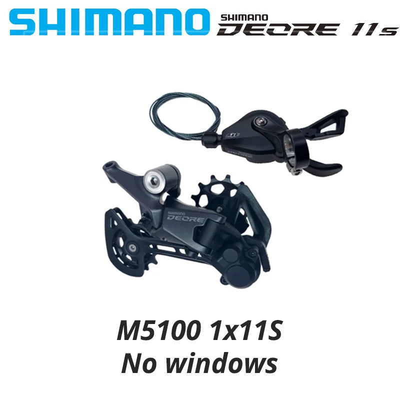 SHIMANO-desviador DEORE M5100 para bicicleta de montaña, 11 velocidades, SHADOW