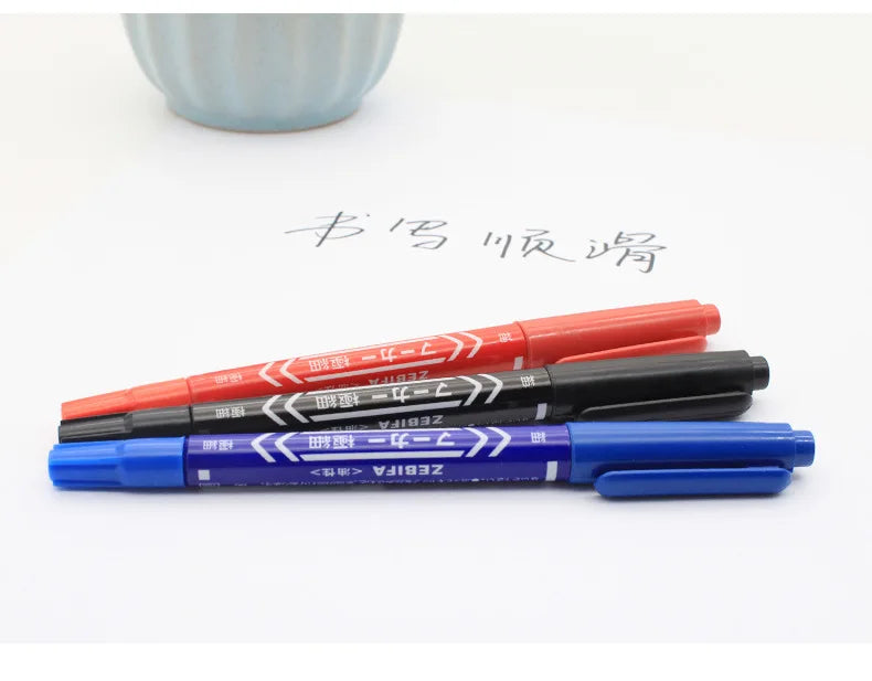 Double-sided waterproof permanent marker pens, double-sided marker pens co