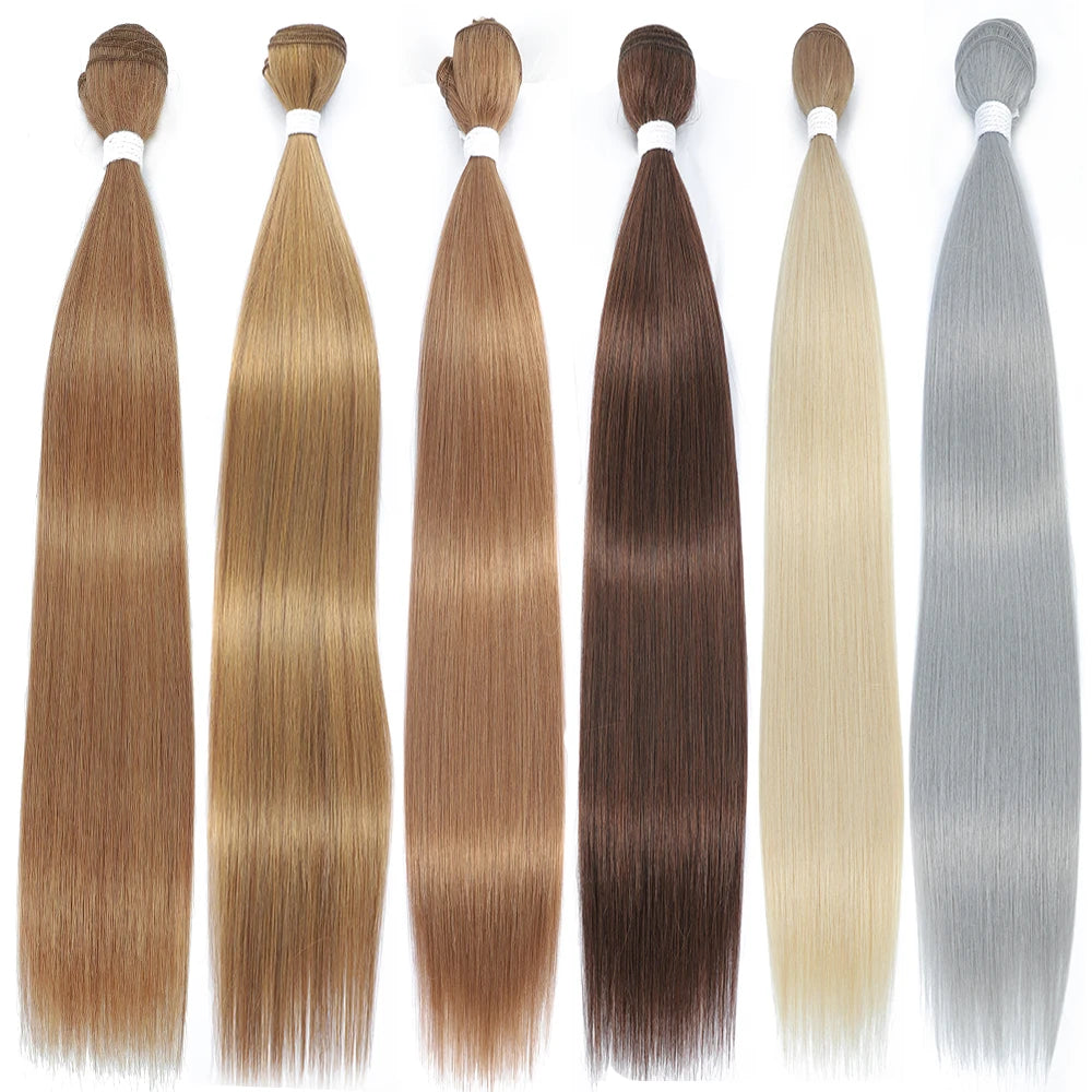 Natural Hair Salon Straight Bone Hair Extensions Fiber 