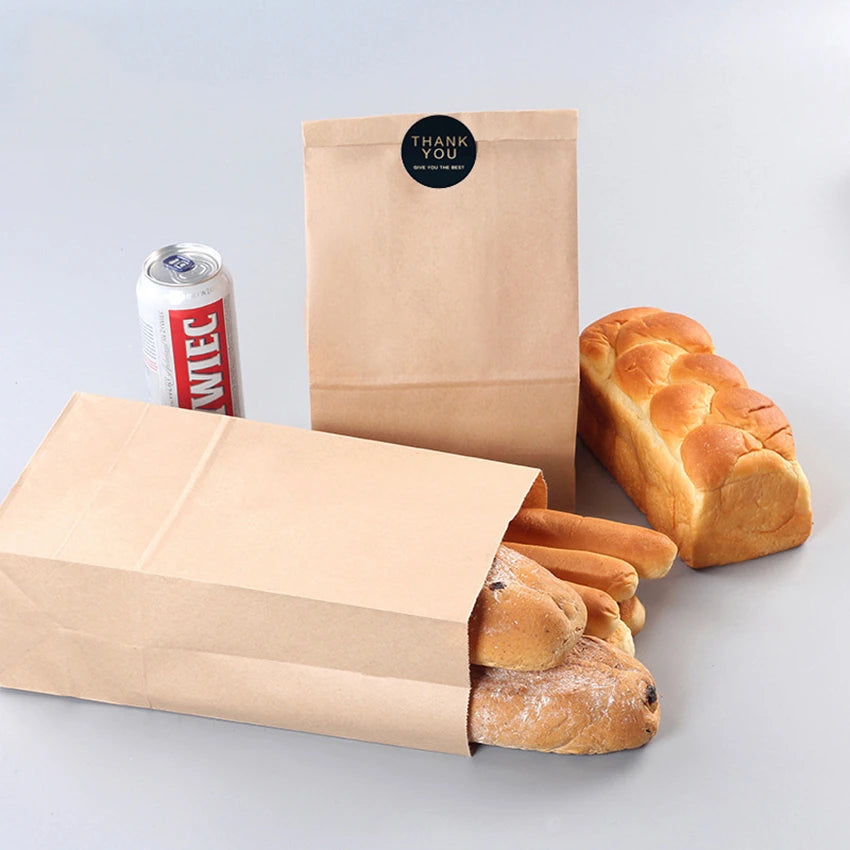 Bolsa de papel kraft para fiestas y bodas, paquete pequeño de regalo, sándwich