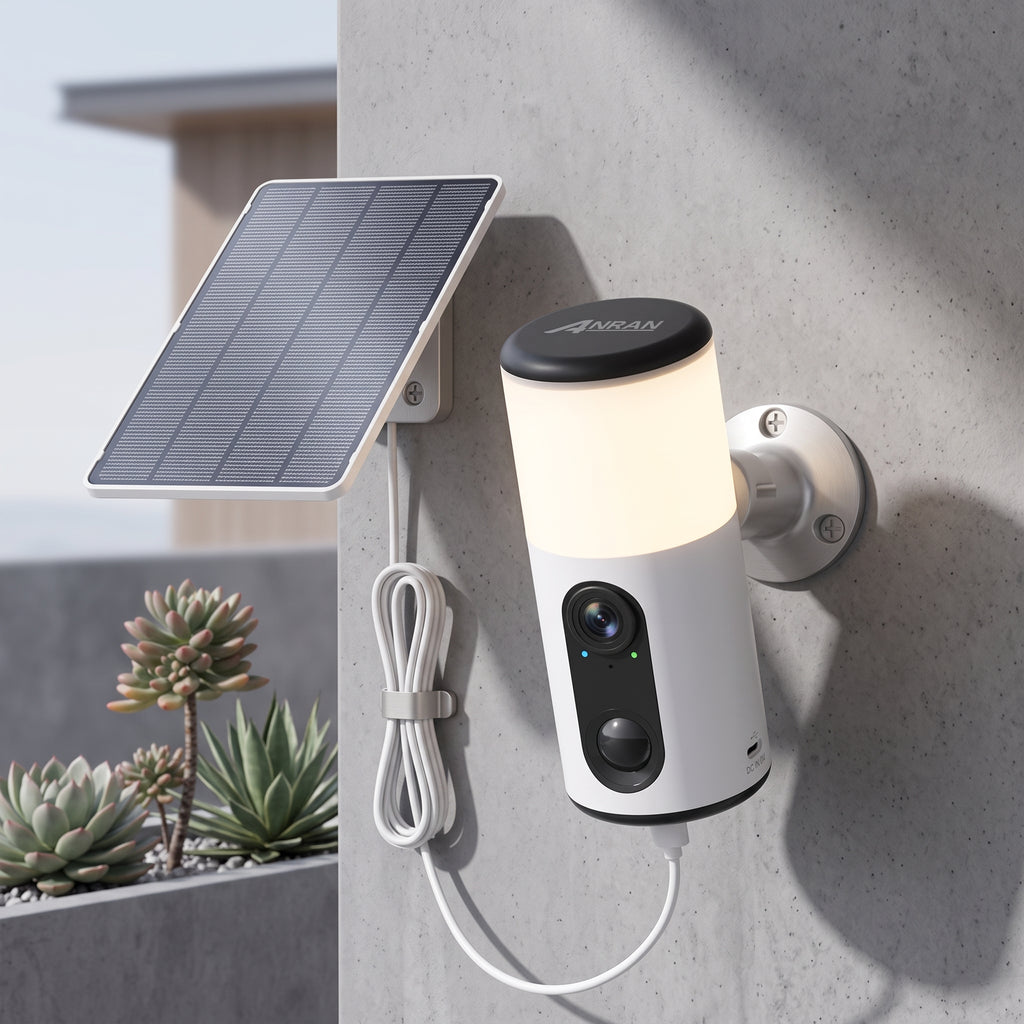 ANRAN Cámara de Seguridad Solar WiFi 2.4G 3MP para Exterior | Visión Nocturna a Color, Audio Bidireccional y Alarma
