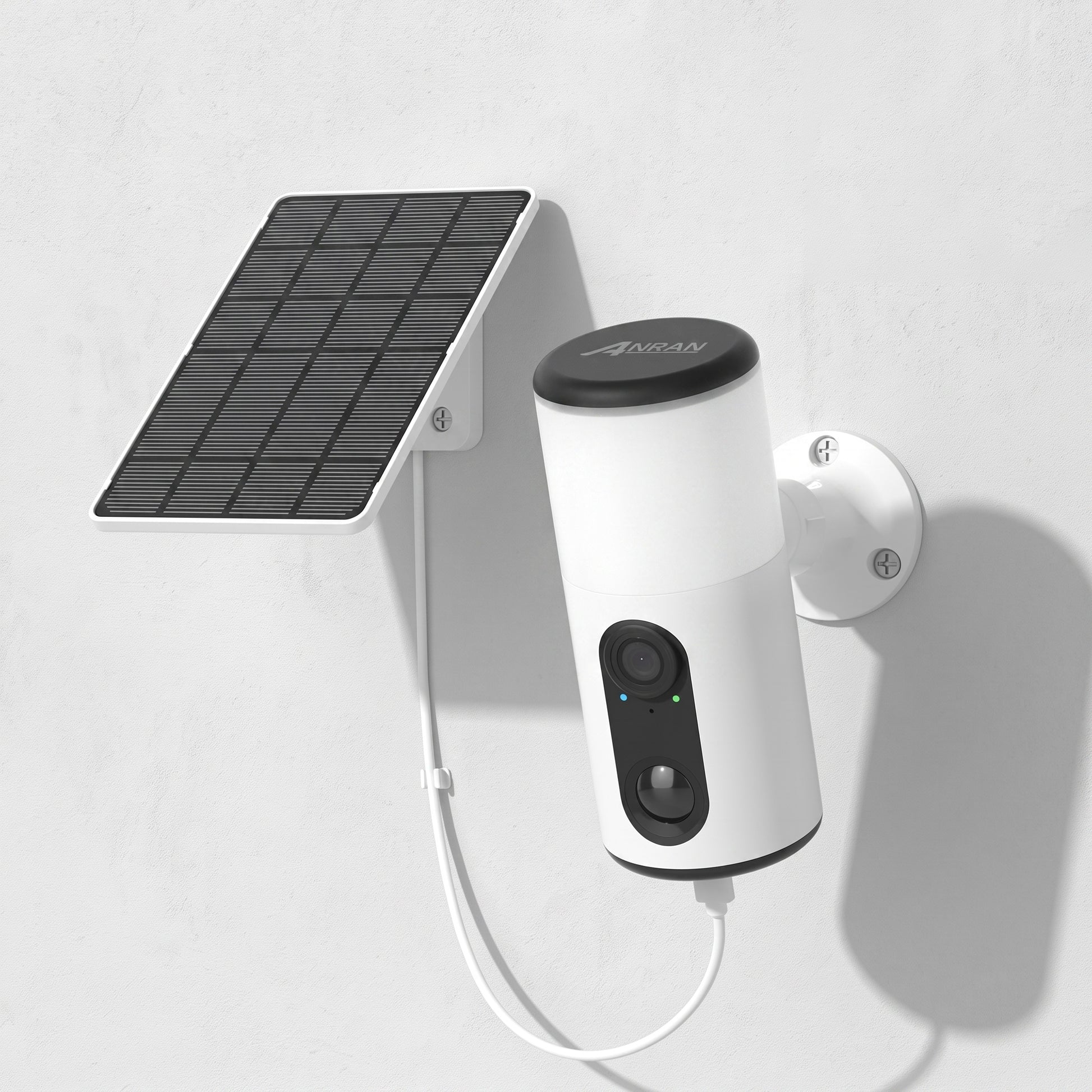 ANRAN Cámara de Seguridad Solar WiFi 2.4G 3MP para Exterior | Visión Nocturna a Color, Audio Bidireccional y Alarma