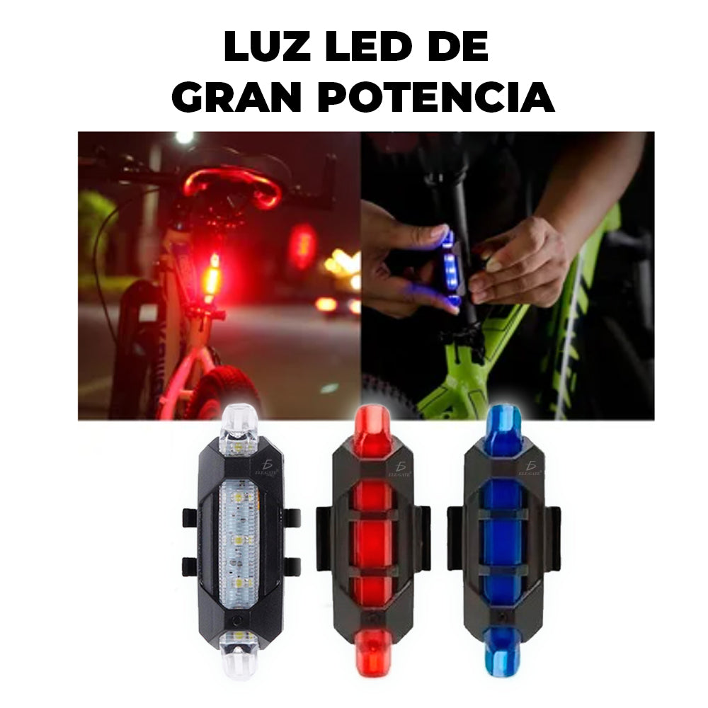 Red Led Bike Light Splashes Colors