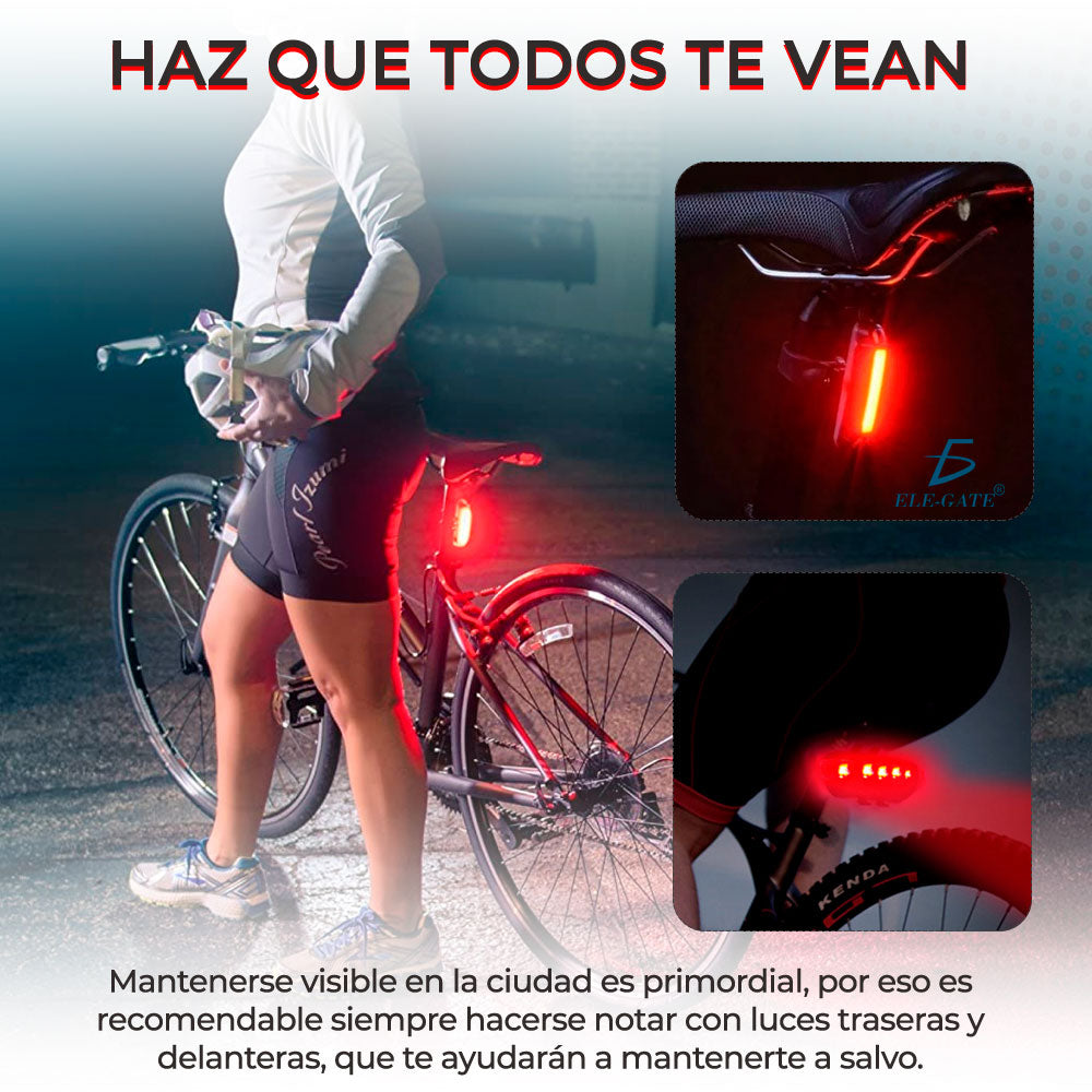 Red Led Bike Light Splashes Colors