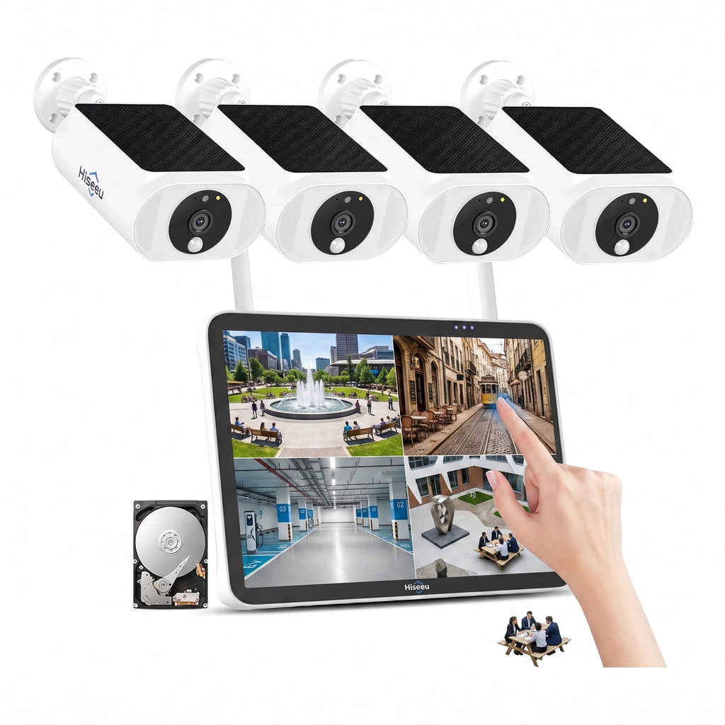 Kit de Cámaras de Vigilancia con Carga Solar