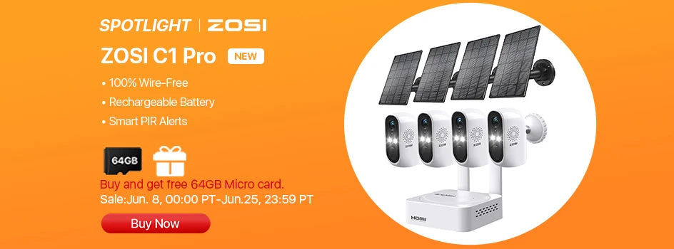 ZOSI-Sistema de videovigilancia CCTV para exteriores, videocámara de seguridad con 8 canales, 1080P, 5MP, Lite, DVR, 2/4/6/8 piezas, 2MP, con cable, día/noche