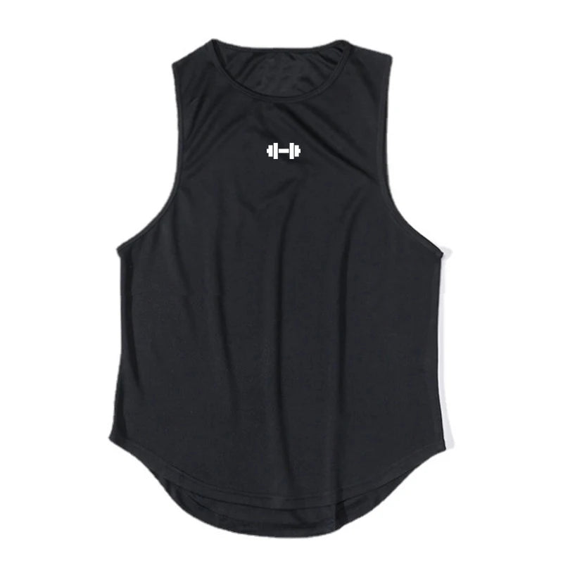 Camiseta sin mangas de verano para hombre, ropa de entrenamiento de Fitness, secado rápido, ajustada, culturismo, chaleco de baloncesto a la moda