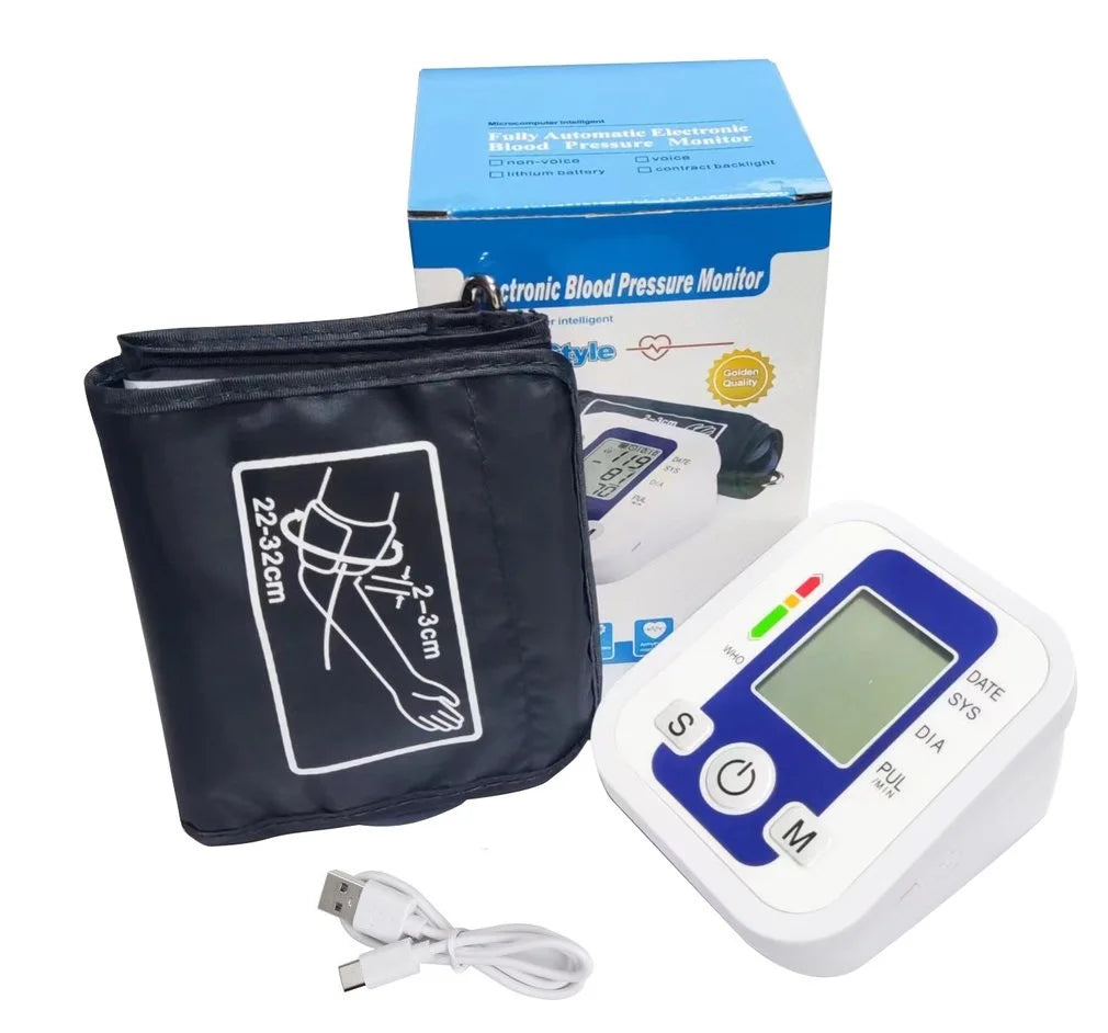 Monitor de presión arterial de brazo, equipo de BP, tonómetro portátil médic