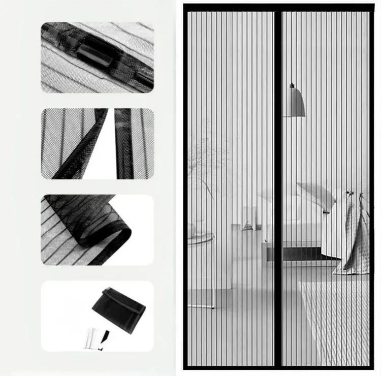 Magnetic Mosquito Screen Door Anti-Insect Partition Mesh Self Closing
