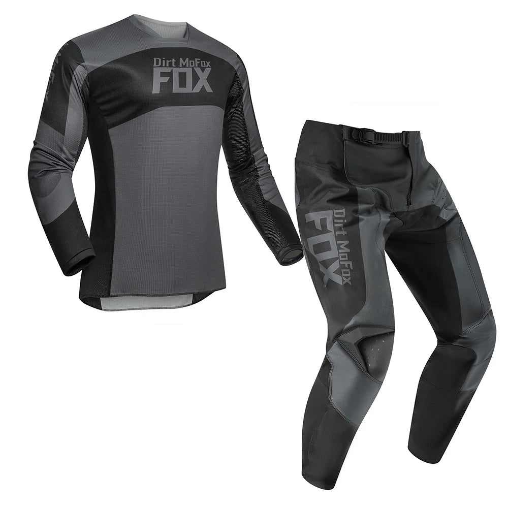 Dirt MoFox Motocross Racing Clothing Set Motorcycle Jersey and Pants 