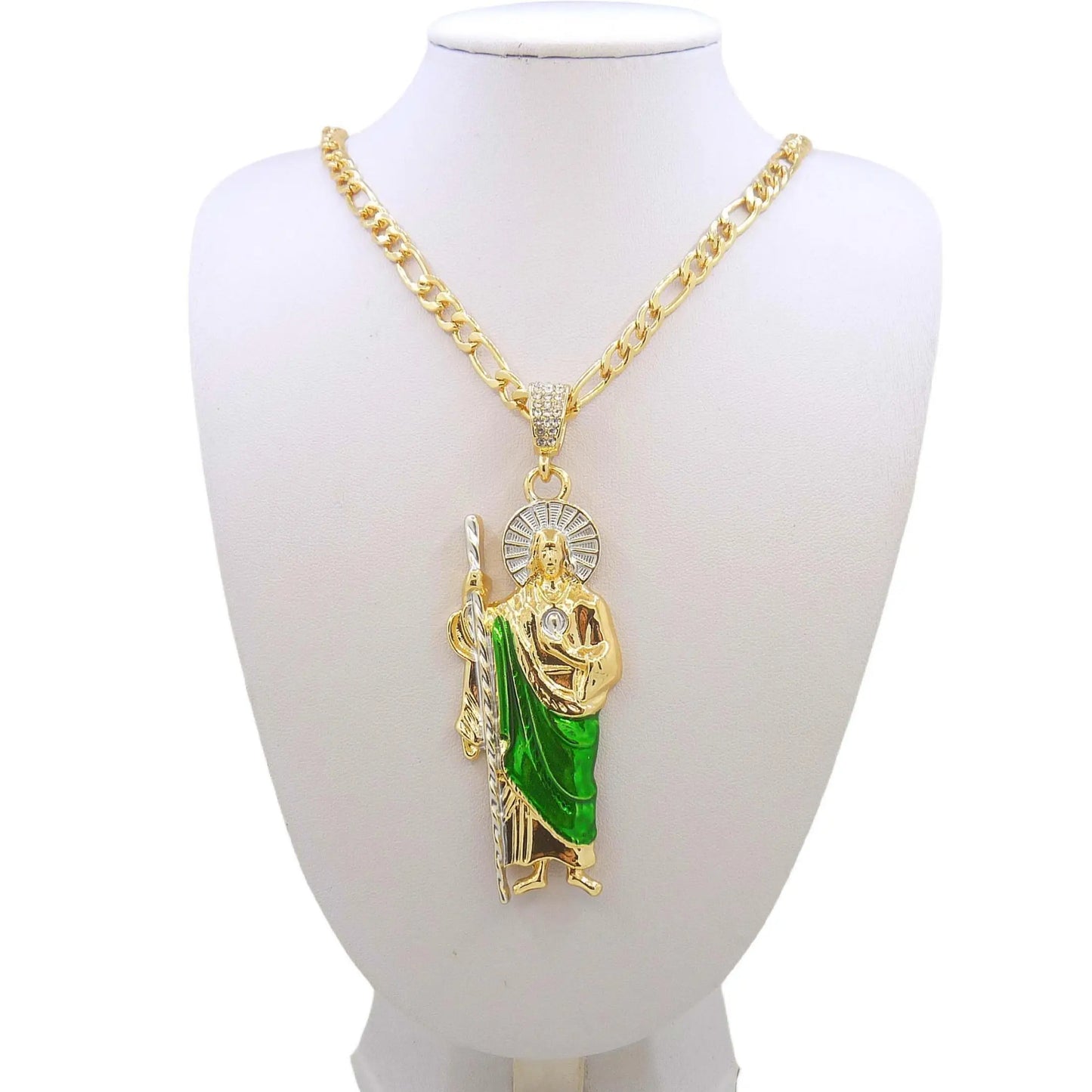 14K Gold Plated Saint Jude Necklace Saint Jude Pendant Caden