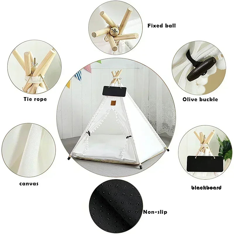 Portable Pet Tent Removable and Washable Dog House 