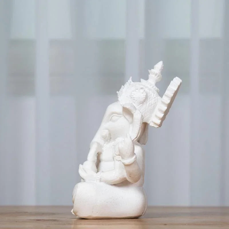 Sandstone Ganesha Buddha Elephant Statue Handmade Sculpture 