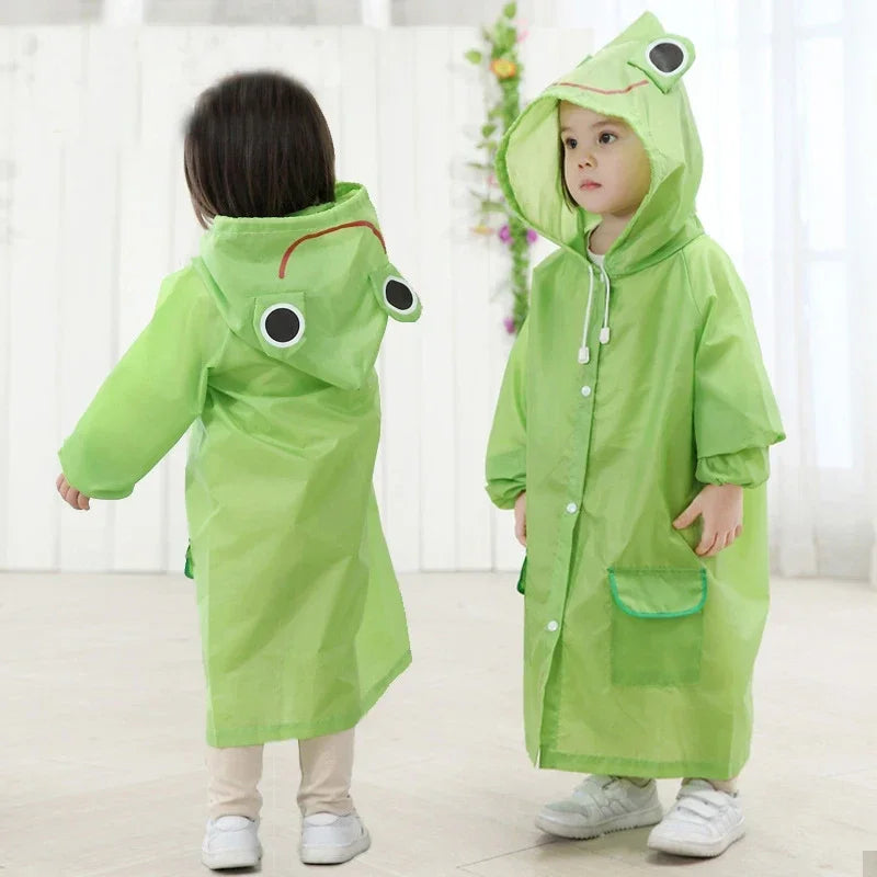 Chubasquero de dibujos animados para niños, Poncho de lluvia plegable, impermea