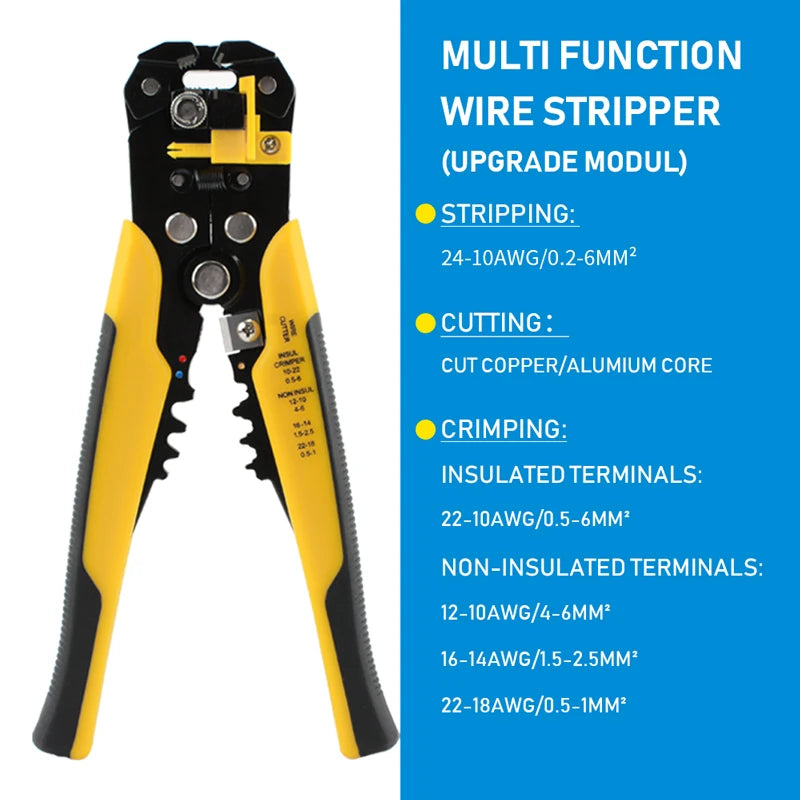 Adjustable Automatic Cable Crimper Multifunctional Wire Stripper Pliers 