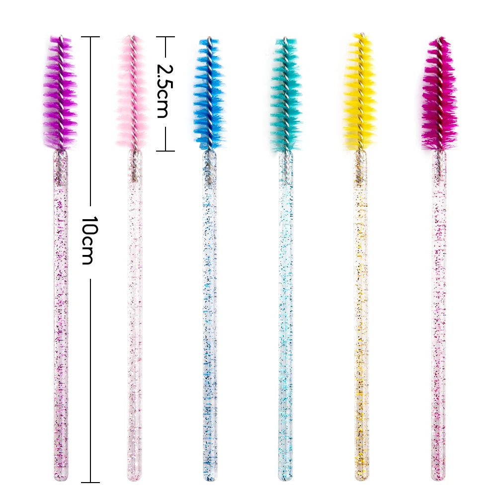 Disposable Mascara Wands Eyelash Applicator Brush Spoolies for Ext 