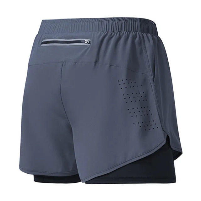 Pantalones cortos para correr para hombre, Shorts de secado rápido para Fitness