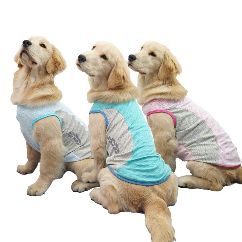 Ropa para perros grandes, chaleco de verano para perros grandes, camisa Samoyedo Husky Labrador Golden Retriever