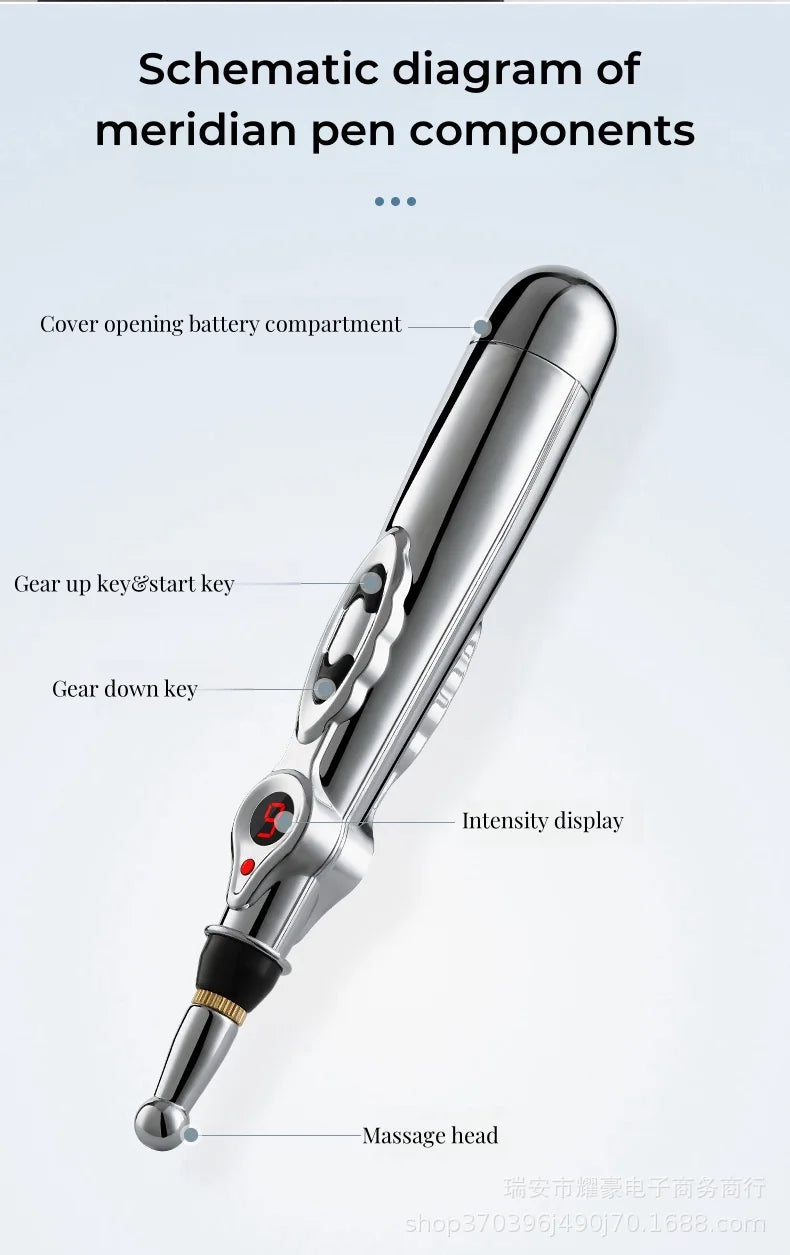 Pluma de meridianos 5 en 1, lápiz electrónico de Acupuntura y Moxibustión, fi