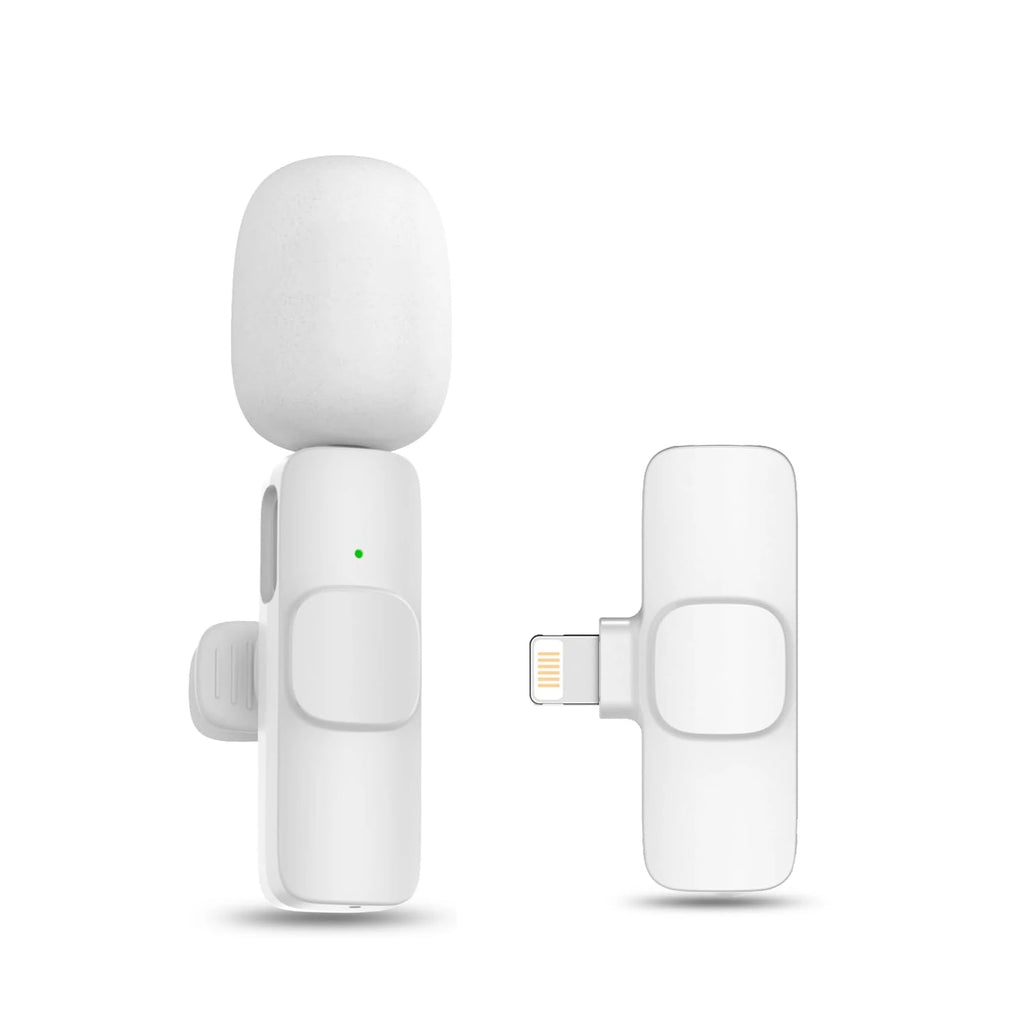 Micrófono Lavalier inalámbrico portátil, minimicrófono de grabación de Audio y vídeo para iPhone, Android, transmisión en vivo, videojuegos, teléfono