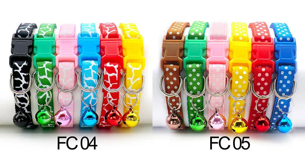 Adjustable Cat Collar with Bell Puppy Kitten Collar Wholesale 