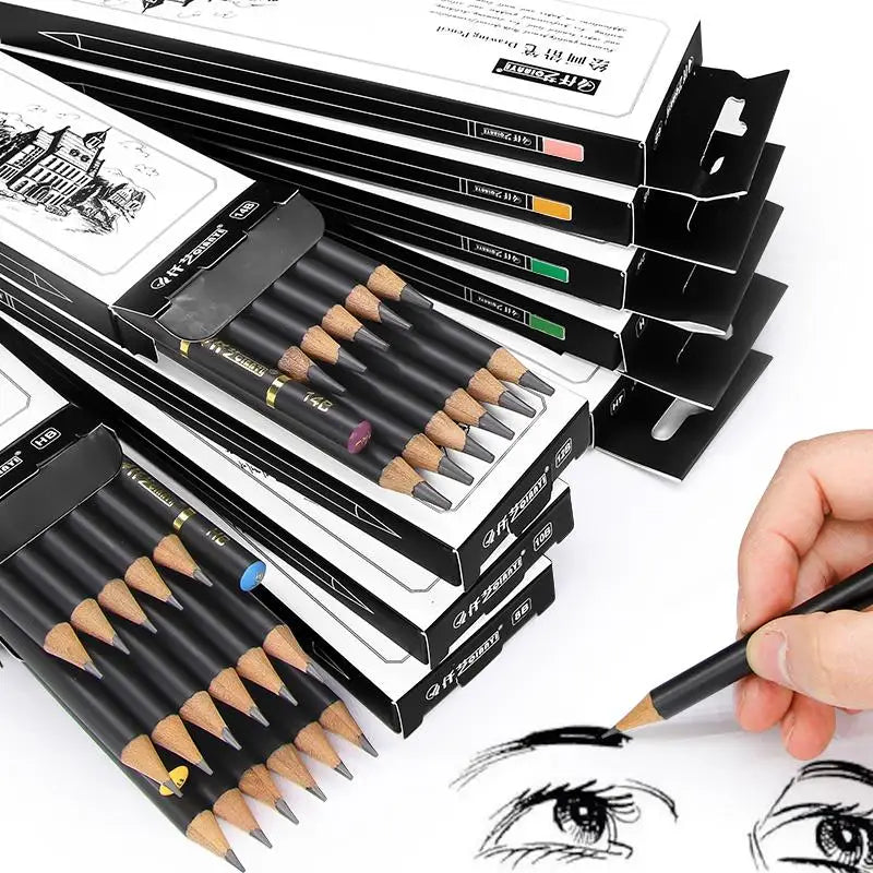 4H Professional Drawing Pencils Set Stationery Art Supplies 