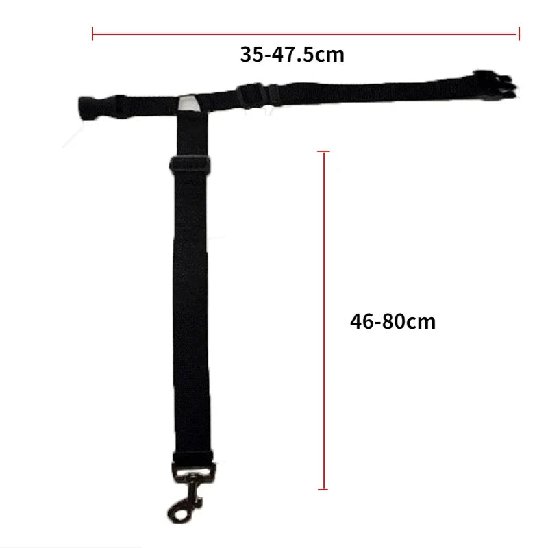 Cinturón de seguridad de coche para mascotas, correa de plomo de nailon, cinturón de seguridad de asiento trasero, Collar de arnés ajustable para perros, accesorios para mascotas, Color sólido, 2 en 1