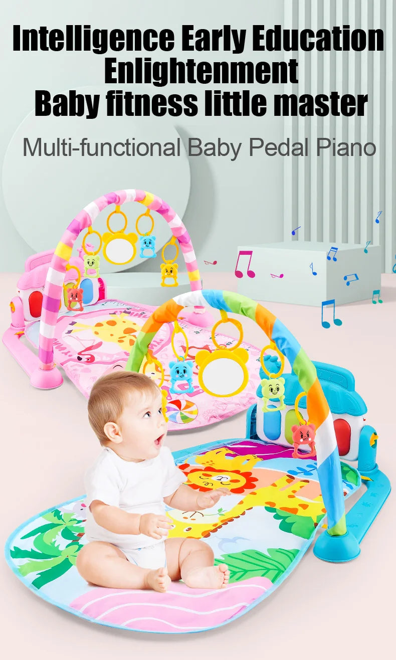 Soporte de Fitness para bebé, juego de música, juguetes de actividades de gimn