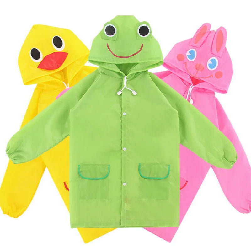 Chubasquero de dibujos animados para niños, Poncho de lluvia plegable, impermea