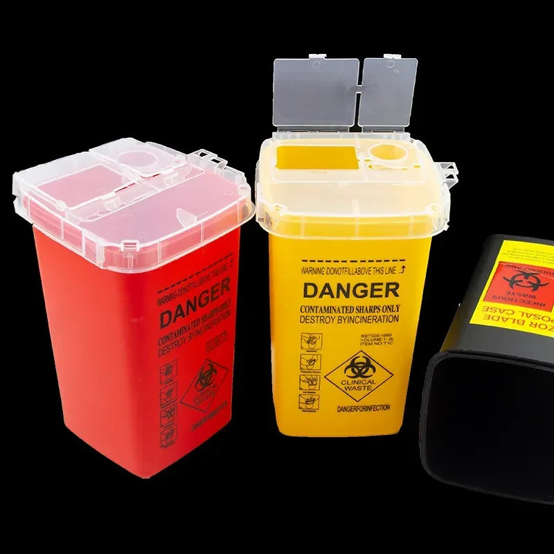 Plastic Tattoo Waste Box Medical Supplies Container 