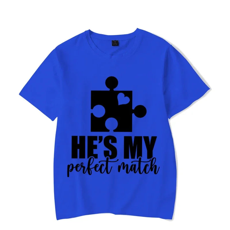 "She's My Perfect Match" Unisex T-Shirt, Short Sleeve T-Shirt 