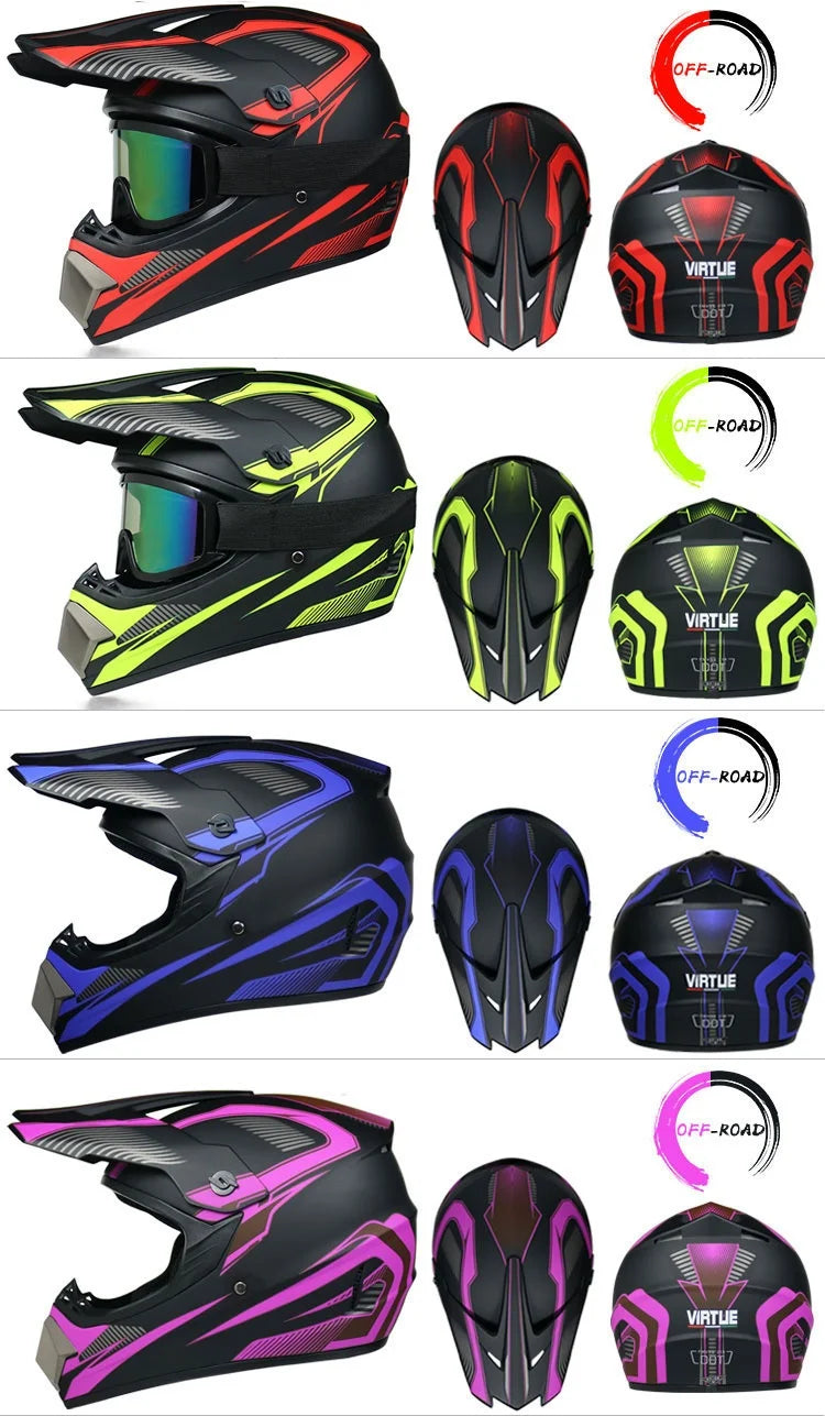 Free shipping 3 pieces of motorcycle helmet gift off-road helmet for boy