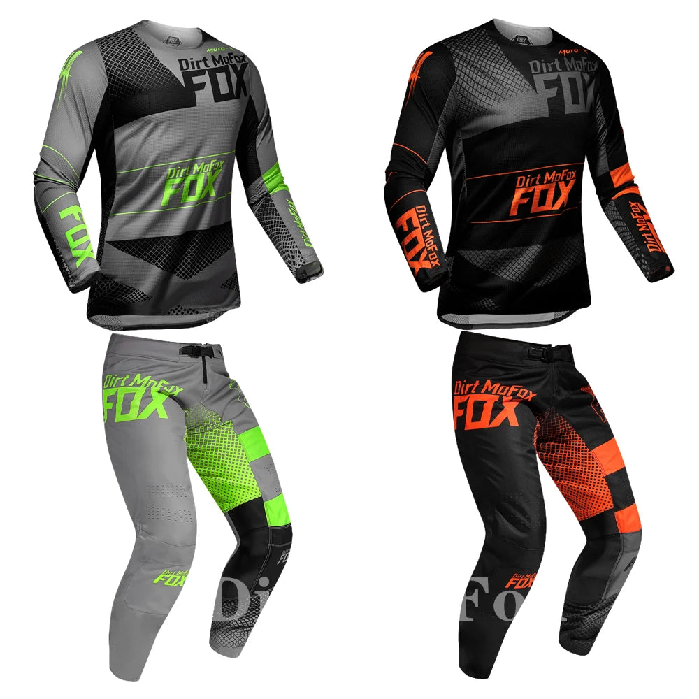 Dirt MoFox Motocross Racing Clothing Set Motorcycle Jersey and Pants 