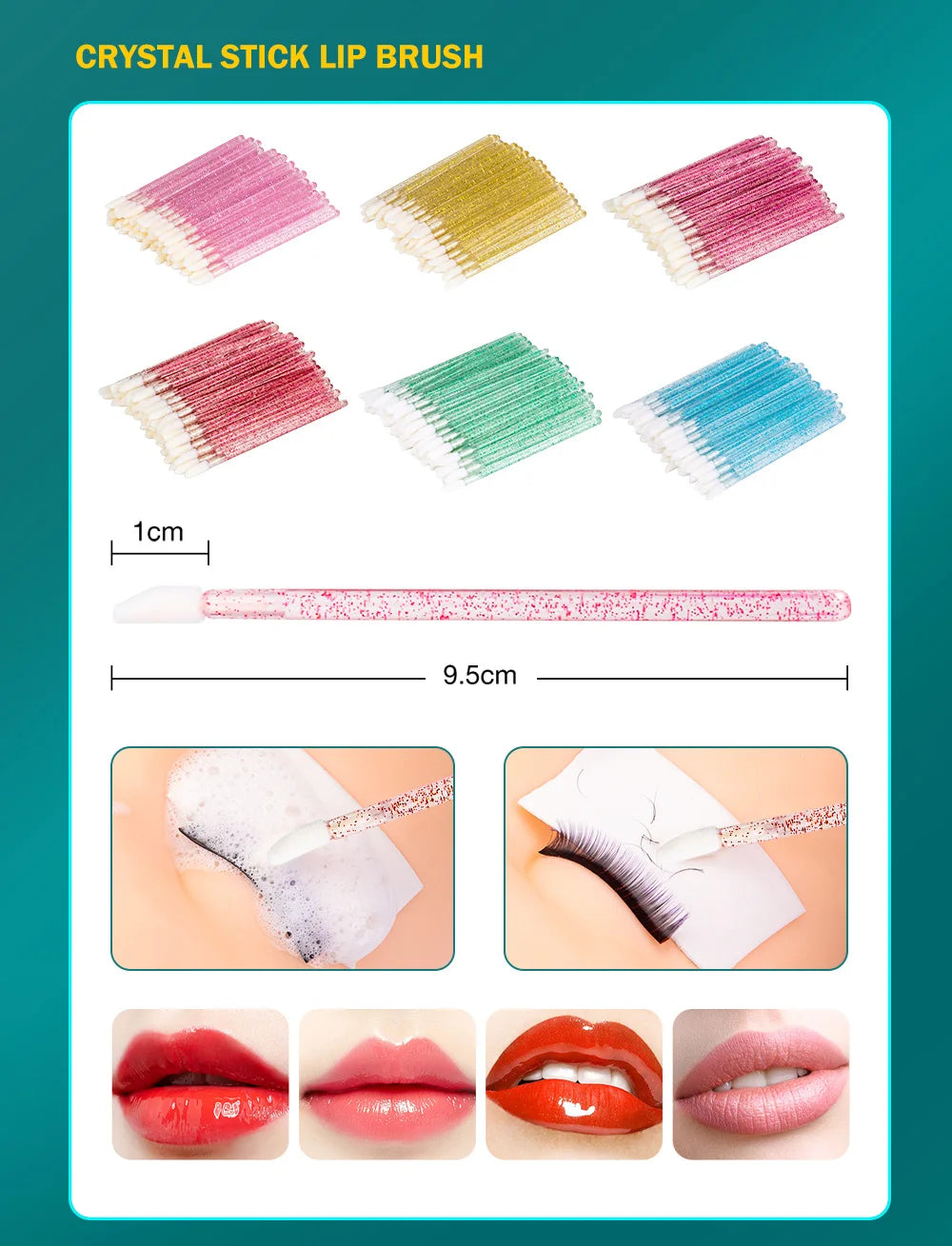 Disposable Mascara Wands Eyelash Applicator Brush Spoolies for Ext 