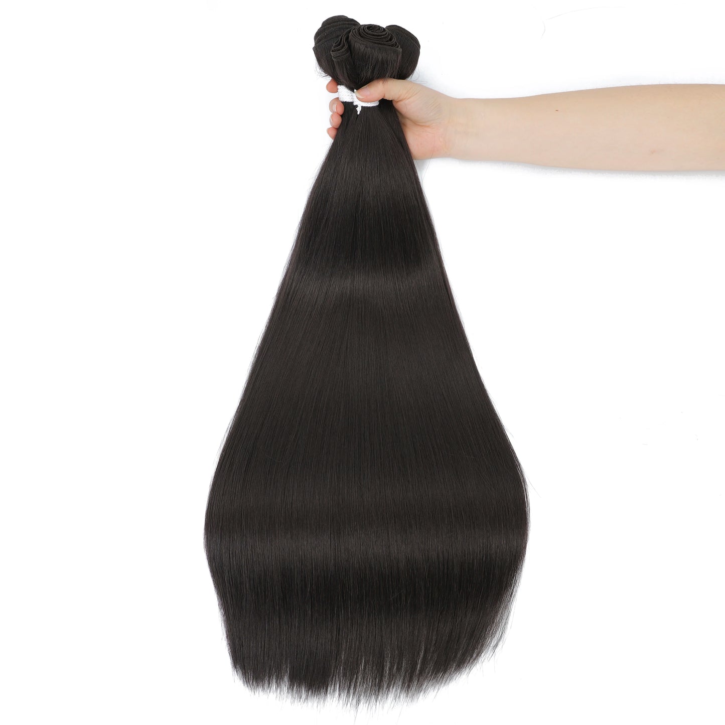 Natural Hair Salon Straight Bone Hair Extensions Fiber 