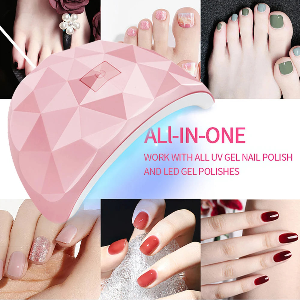 LULAA-Lámpara de secado con 18 luces UV USB para curado de Gel, máquina de fototerapia LED para uñas, herramienta de manicura profesional, equipo de salón