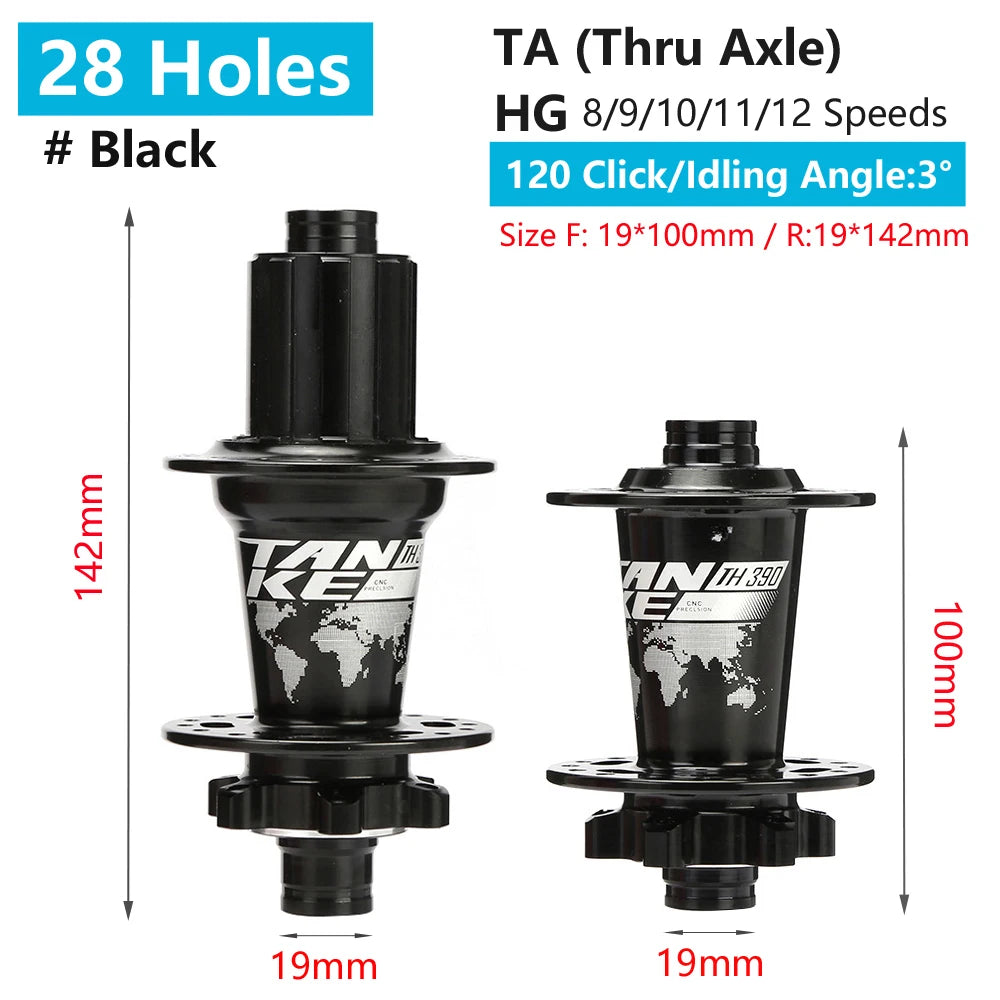 TANKE Mountain Bike Disc Brake Hub Front Rear Hubs