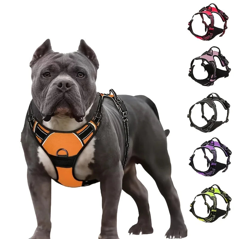 Adjustable Dog Harness Vest with Night Reflective Strip for Small Dogs 