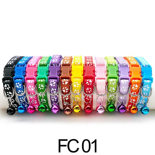 Adjustable Cat Collar with Bell Puppy Kitten Collar Wholesale 