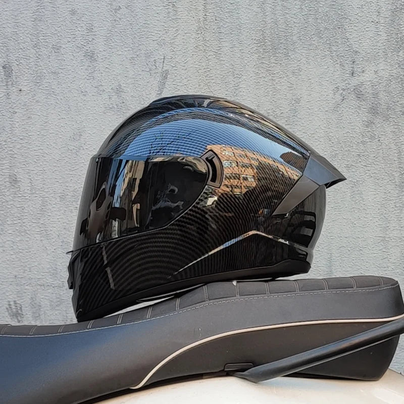 Motorcycle helmets for men and women, double lens locomotive helmets, helmets 