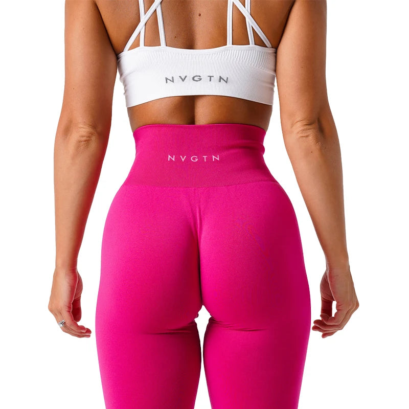 NVGTN-mallas sin costuras para mujer, pantalones de Yoga de cintura alta, ropa de gimnasio, mallas de LICRA suaves para entrenamiento, trajes de Fitness