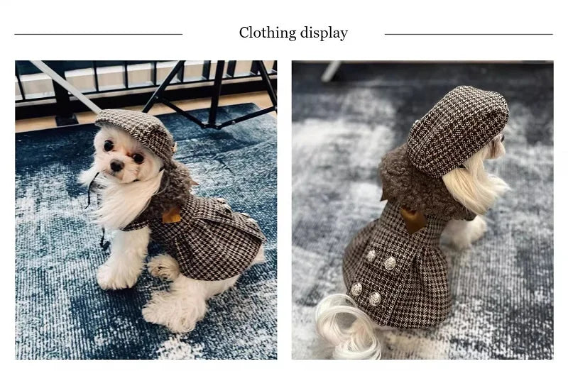 Craft Clothing Dog Clothes Pet Supplies British Style Dou Classic Tweed Coat