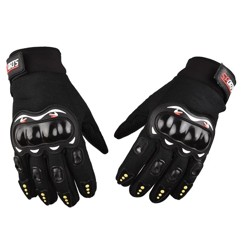 Guantes de motocicleta para hombre, guantes de carreras con dedos cerrados transpirables para deportes al aire libre, conducción en bicicleta cruzada