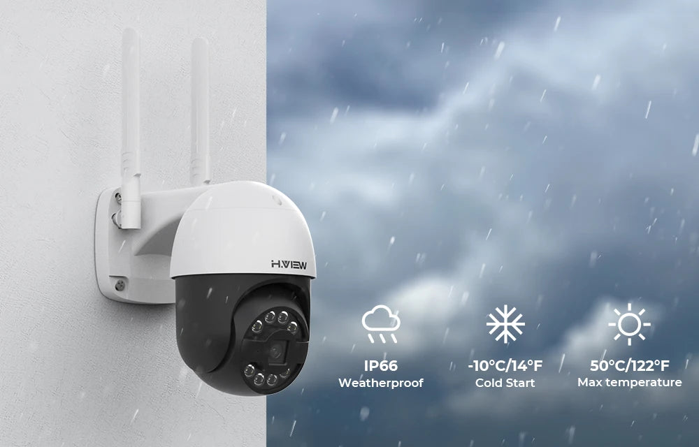 H.view-cámara de seguridad inalámbrica con Wifi, Kit de videovigilancia NVR para interior y exterior, Audio bidireccional, 8 canales, 5MP, Xmeye