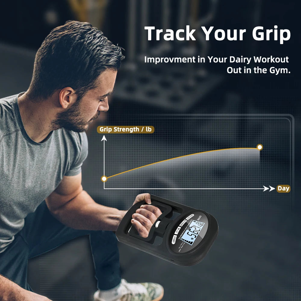 Dinamómetro digital de mano para entrenamiento de fuerza, medidor electrónico