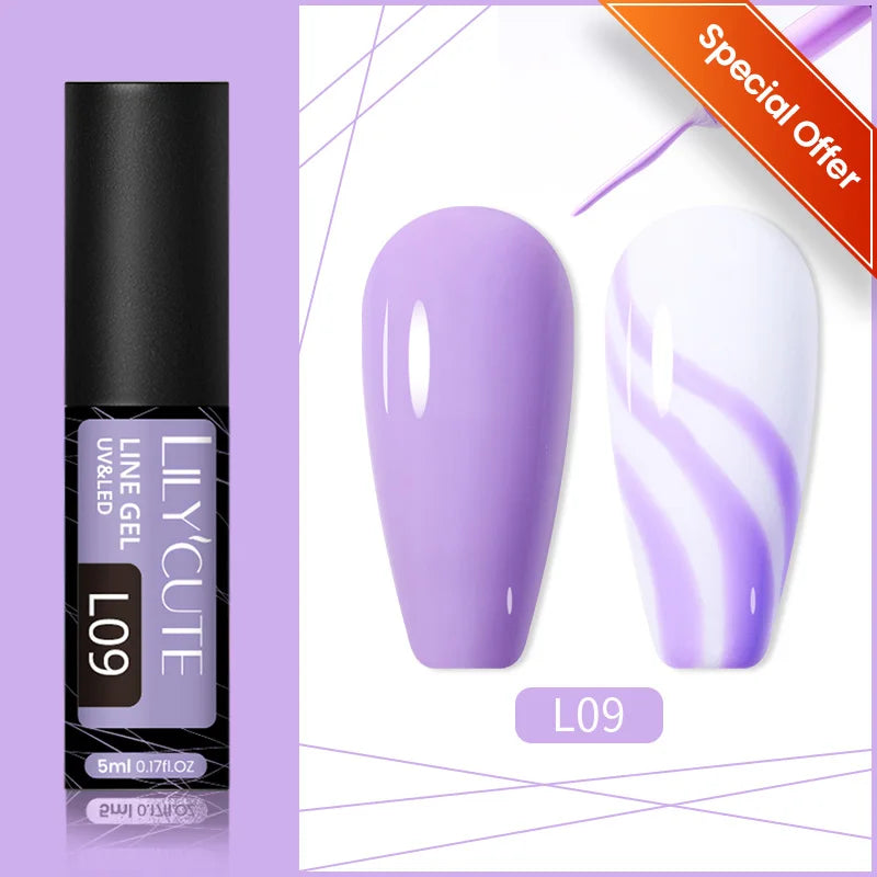 LILYCUTE-esmalte de uñas de Gel UV brillante, pintura de uñas semipermanente francesa, brillante, dorado champán, 5ML